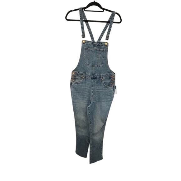 Universal Thread Denim Overalls Size 12 Medium Wash NEW - Picture 1 of 7